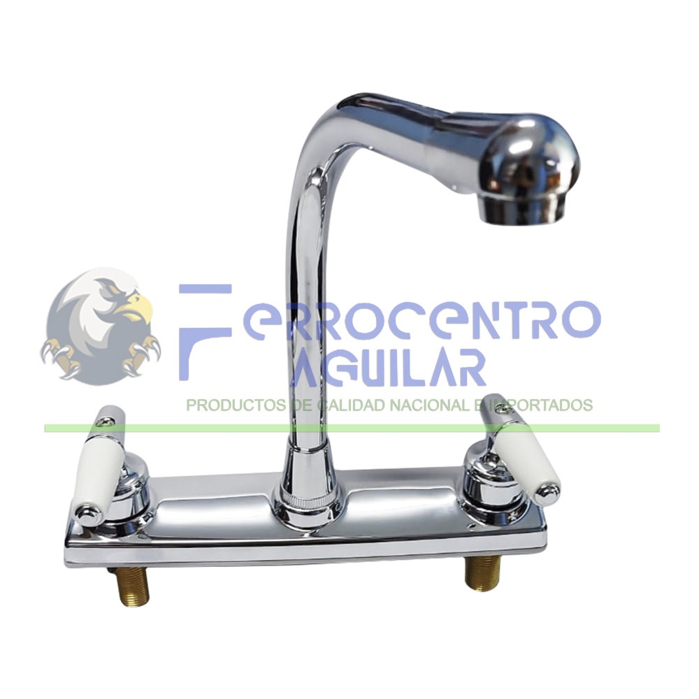 MEZCLADORA DE COCINA MUEBLE MANIJA BLANCA